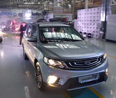 Geely Emgrand X7 на презентации 14.09.2018 года на заводе БелДжи